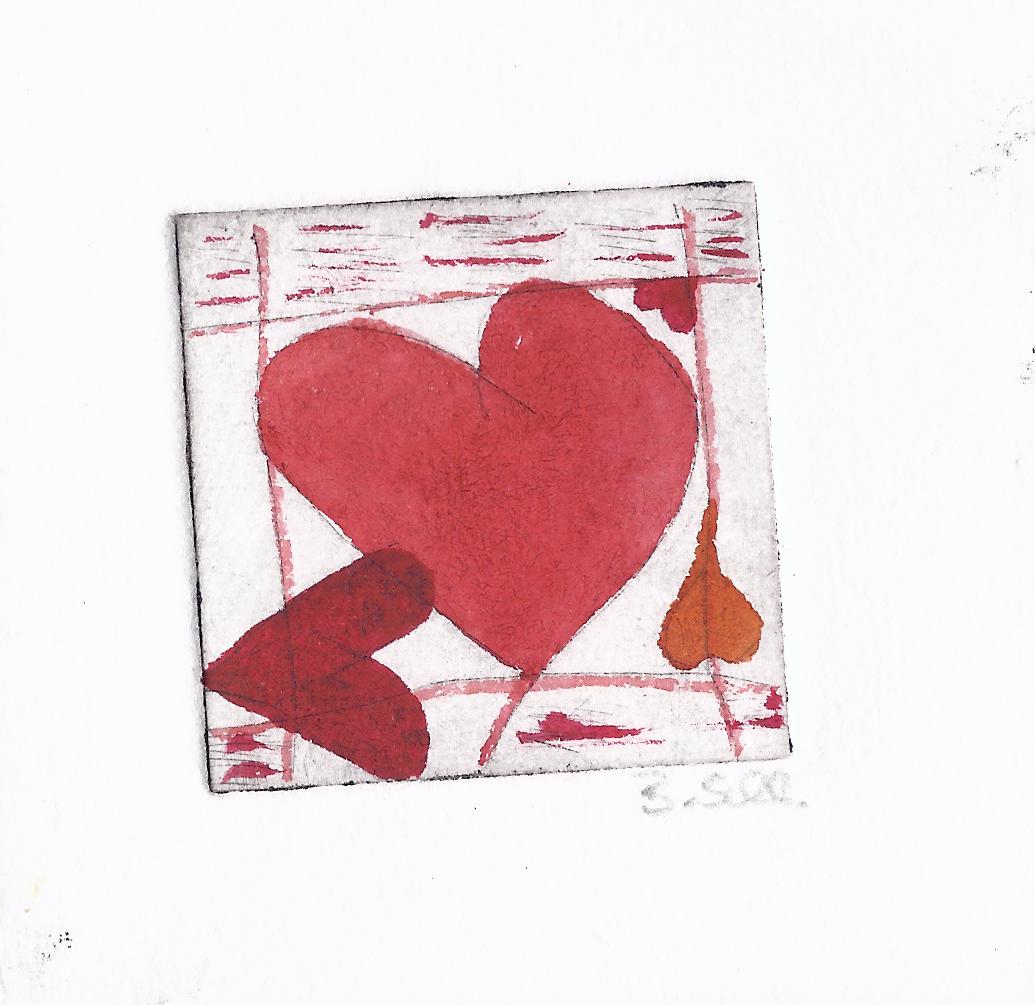 4 Herzen, Rot / Barbara Schlüter /